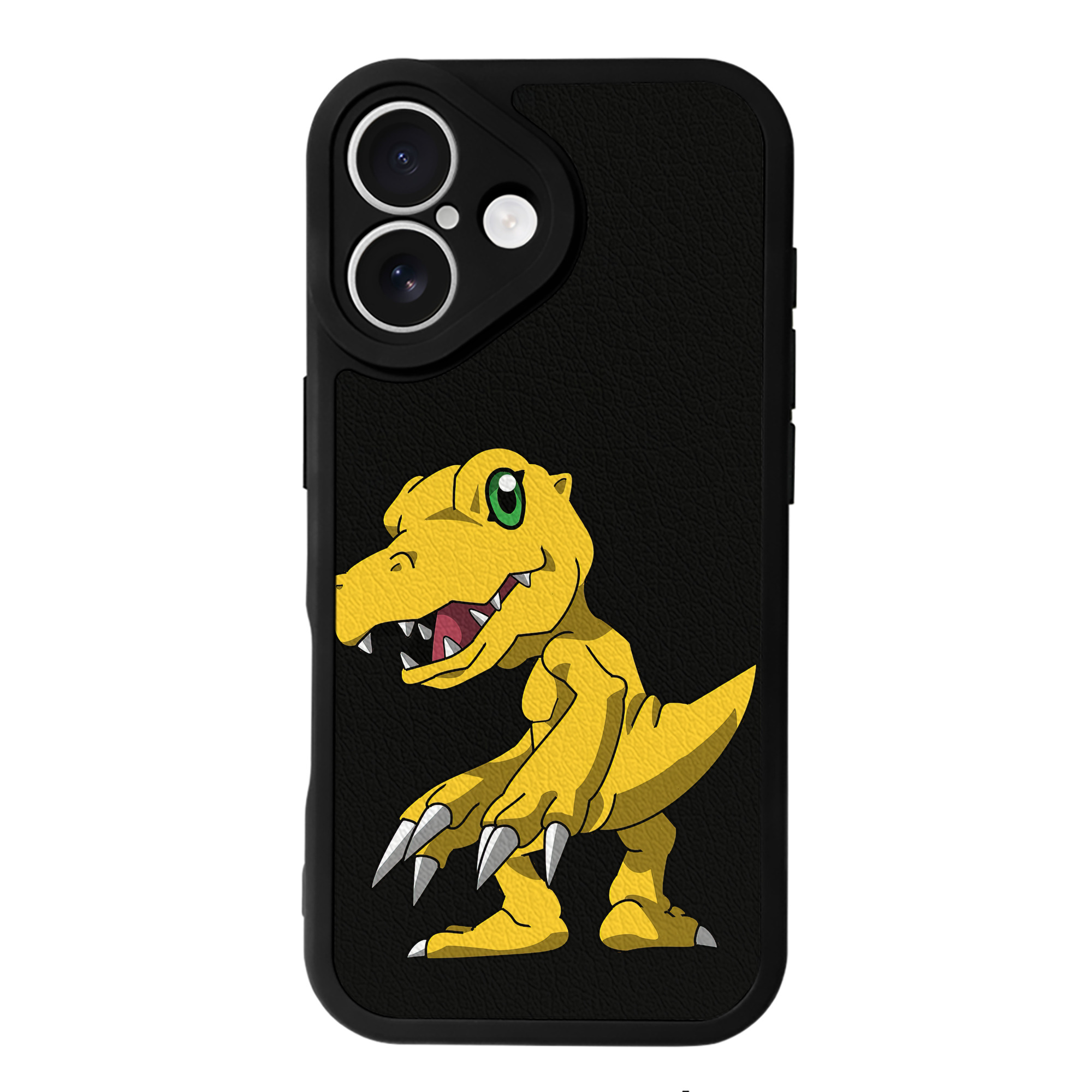 （画像用） Digimon デジタルモンスター/デジモン 【iPhone 16シリーズ対応】シリコンスマホケース（レザー調） 材質：シリコン